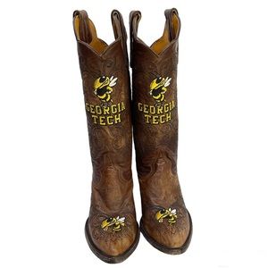 GAMEDAY BOOTS Georgia Tech Yellow Jackets NEW Size 6.5 Embroidered Cowboy Boots